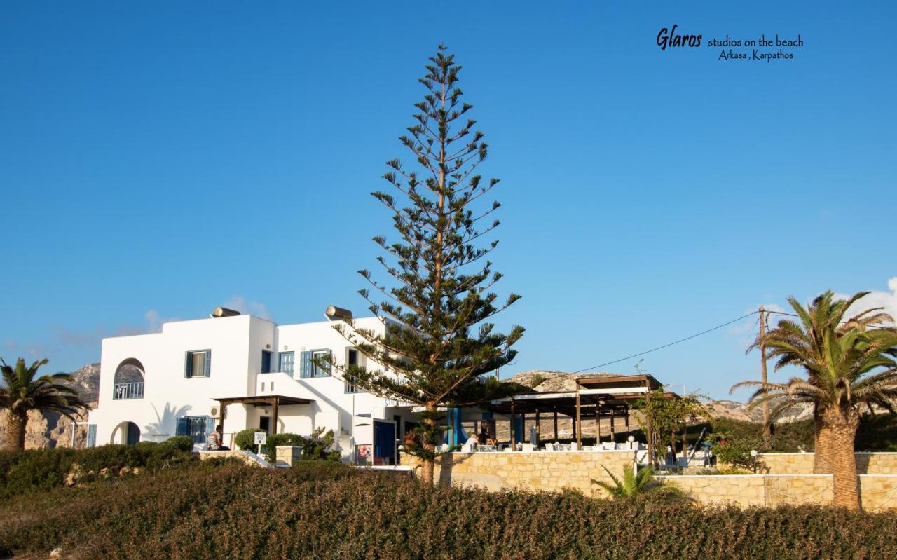 Glaros Luxury Studio On The Beach Apartman Arkásza Kültér fotó
